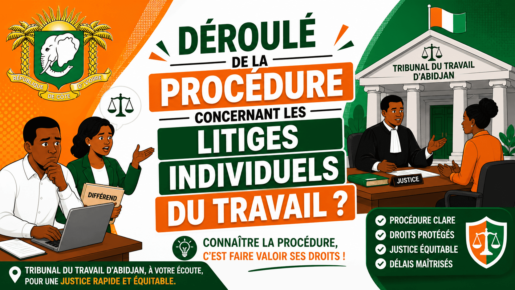 Déroulé de la procédure concernant les litiges individuels du travail